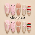Stripe & Stud Almond